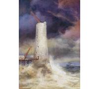 A lighthouse under construction. From The Wonderland of Knowledge published c.1930 Poster Print by Hilary Jane Morgan (12 x 18)