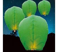 A Liittle Tree-10 Eco-Friendly Chinese Flying Sky Lanterns (Green)
