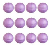 A Liittle Tree 12 PCs Round Paper Lanterns Wedding Party Christmas New Year (Lilac, 10")