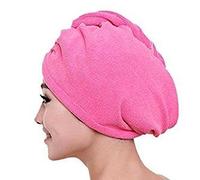 A Liittle Tree- Large Size Magic Microfibre Hair Wrap Towel Hat Turban Quick Drying Dry Cap Bath (2 Hot Pink)