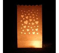 A Liittle Tree Luminary Candle Lantern Paper Bags Party Wedding Birthday Celebrations (Small Hearts, 30)