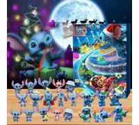(A) Lilo and Stitch Christmas Arrival Countdown Calendar Box 24Pcs Gift Calendar Blind Box
