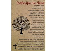 A Limb Has Fallen from The Family Tree Sign Brother You Are Missed Poster Rememberance Brother Quote Metal Tin Sign Bereavement Condolences Gifts Home Office 8x12 Inch