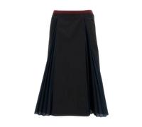 A-line Midi Skirt - female - PLAN C - Midi Skirts - Black - S - Skirts S
