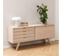 A-Line Sideboard - 1 Door - 4 Drawer - Medium - White Oak