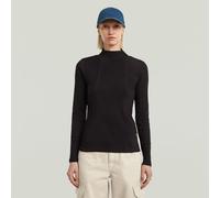 A-Line Slim Mock T-Shirt - Black - Women M