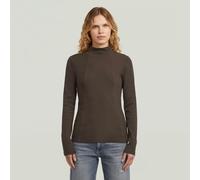 G-star A Line Slim Fit Long Sleeve High Neck T-shirt Brown S Woman