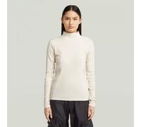 G-star A Line Slim Fit Long Sleeve High Neck T-shirt Beige M Woman