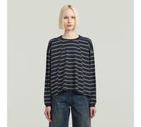A Line Stripe Oversized T-Shirt - Multi color - Women L