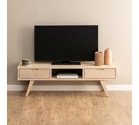 A-Line TV Unit - 2 Drawer - 150cm - Medium - White Oak