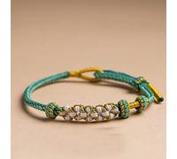 A Link That Can Never Be Undone Peach Blossom Knot Bracelet, Adjustable Braided Bracelets for Women, Hand Woven Bracelets, Comfortable Little Girls Jewelry (blue)