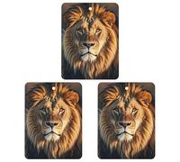 A Lion Car Air Freshener, 3 Pcs Square Hanging Air Freshener Cards, Long Lasting Fragrance Scented Cards for Car, Home, Office White-style