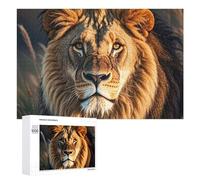 A Lion Puzzle for Adults Wooden Jigsaw Puzzle for Mother's Day Premium Puzzle with Unique Art Design Challenging Brain Teaser Birthday Gift for All Ages 1000 PCS