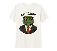 A Litigator Alligator in A Suit Lawyer Premium T-Shirt