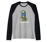 A Litigator Funny Lawyer Alligator Raglan Baseball Tee