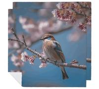 A Little Bird Cloth Napkins for Weddings, Reusable Dinner Napkins for Hotel, Washable Table Napkin for Restaurant, Soft Absorbent Napkin for Parties, Holiday 2 PCS