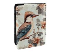 A Little Bird is Standing Face to Face On The Branch Printed Passport Holder,Travel Pu Leather Passport Cover Case Organiser for Men Women,6.5 Inch