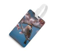 A Little Bird Luggage Tag Travel Essentials TPU Bag Tag Personalized Luggage Tags Holder Name Id Identifiers Card with Black Lanyard for Suitcase Backpack Toolbox, White, One Size, Luggage Tag