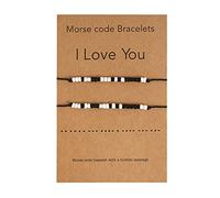 A Little Birthday Bracelet to Celebrate 2 pcs, Adjustable Handmade String Rope Relationship Bracelets Friendship Couple Matching Bracelet Valentine's Day Presents for Friends (F, One Size)