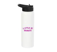 A Little Bit Dramatic | Drama Queen Sarcasm Funny Gag Retro Stainless Steel Insulated Water Bottle