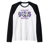 A Little BIT Spoiled Sunflower with Cute Text Raglan Baseball Tee