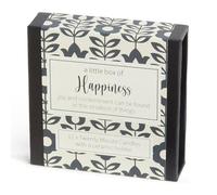 A Little Box of Happiness. 12 x Twenty Minute Candles with a Ceramic Holder for Relaxation, Meditation, Mindfulness and Well-Being
