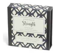A Little Box of Strength (Vintage) by Cotton & Grey - 12 Pure Beeswax Twenty Minute Candles with Ceramic Holder