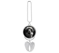 A Little Camel Car Pendant, Rear View Mirror Hanging Ornament, Auto Decor for Rearview Mirror, Keychain Silver-Style