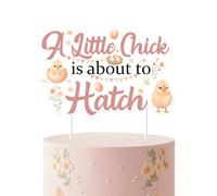 A Little Chick Is About to Hatch Cake Topper Yellow Cute Chick Cake Picks