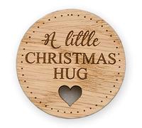 A Little Christmas Hug Pocket Token Xmas Missing You Thinking of You Secret Santa Present for Fiver Good Luck for Daughter Son Friend Boyfriend Girlfriend from Mum Dad Wife Husband Bestfriend Bestie