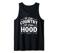 A Little Country A Little Hood - Black Cowboy Western Rodeo Tank Top