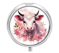 A Little Cow Pill Case Pill Box with 3 Compartments