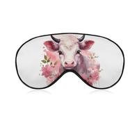 A Little Cow Sleep Mask with Adjustable Strap, Comfortable & Soft Eye Mask for Sleeping Light Blocking, Lightweight & Breathable Eye Cover for Men Women