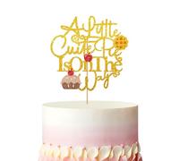 A Little Cuite Pie is On The Way Cake Topper, Thanksgiving Baby Shower Cake Decor, Gold Glitter Pumpkin Pie Cake Topper for Girl Boy, Autumn Fall Themed First Birthday Party Decoration