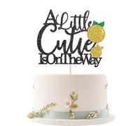 A Little Cutie is on the Way Cake Topper, Little Cutie Baby Shower Decorating Supplies for Boys or Girls, Citrus Theme Birthday, Gender Reveal Party, Fruit Party Supplies