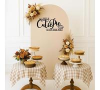 A Little Cutie Pie is On the Way Sign for for Backdrop,Wooden Cutie Pie Theme Baby Shower Party Decorations,Sweet As Pie Baby Shower Balloons Garland Party Decor(Black)