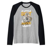 A Little Dirt Never Hurt Motocross Motocross Rider Dirtbike Raglan Baseball Tee