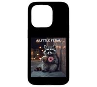 A Little Feral Raccoon Loves Donuts & Iced Coffee Case for iPhone 15 Pro