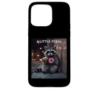 A Little Feral Raccoon Loves Donuts & Iced Coffee Case for iPhone 15 Pro Max