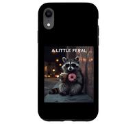 A Little Feral Raccoon Loves Donuts & Iced Coffee Case for iPhone XR