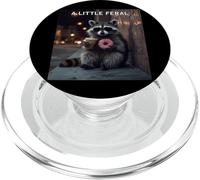 A Little Feral Raccoon Loves Donuts & Iced Coffee PopSockets PopGrip for MagSafe