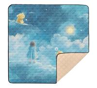A Little Girl Large Stylish Baby Gym & Activity Mat for Indoor Outdoor Washable Baby Kick Crawling Mat for Baby Kids Toddlers Infants, 50'' x 50''