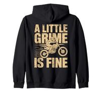 A Little Grime Is Fine Dirtbike Motocross Zip Hoodie