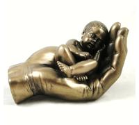 A LITTLE HANDFUL COLD CAST BRONZE SCULPTURE BABY BABIES ART BRAND NEW & BOXED