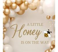 A Little Honey is on The Way Baby Shower Decal Sign,Gender Reveal Girl or Boy Wall Stickers Sign,Bee Themed Gender Reveal Decorations,Bee Baby Shower Sign Vinyl Decal,for Baby Party Backdrop Supply