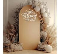 A Little Honey is on the way Sign for Baby Shower backdrop Wall Decorations, Wooden Honey Bee theme banner decor for boy or girl photo booth