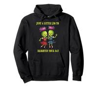 A Little Jig To Brighten Your Day Thistles Wearing Plaid Pullover Hoodie