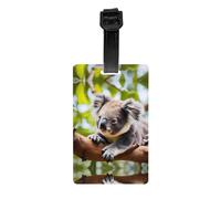 A Little Koala Printed Anti-Lost Luggage Tags Luggage Tags Suitable for Suitcases Backpacks and Golf Bags