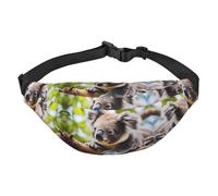 A little koala Travel crossbody waist bag, suitable for sports, running, cycling, traveling, fishing boys large waist bag,
