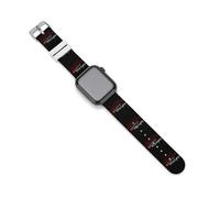 A Little Lipstick Always Helps Silicone Watch Band Replacement Watch Straps Adjustable Sport Wristband for Women Men 38mm/40mm